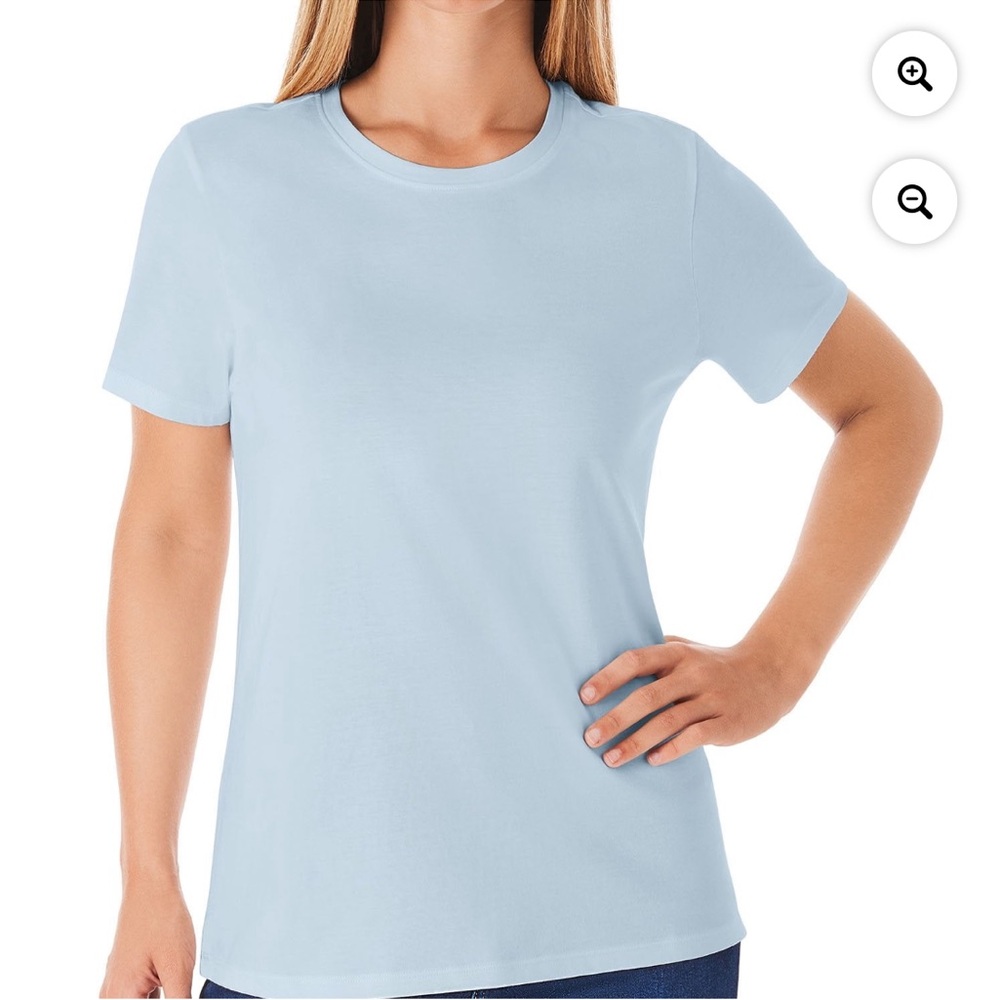 👕 Member's Mark Women’s Essential Short Sleeve Crewneck Shirt Blue Extra Large 🩵